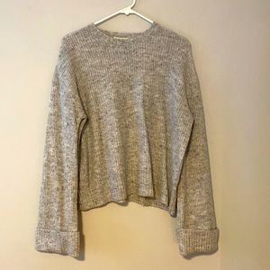 Grey bell sleeve sweater
